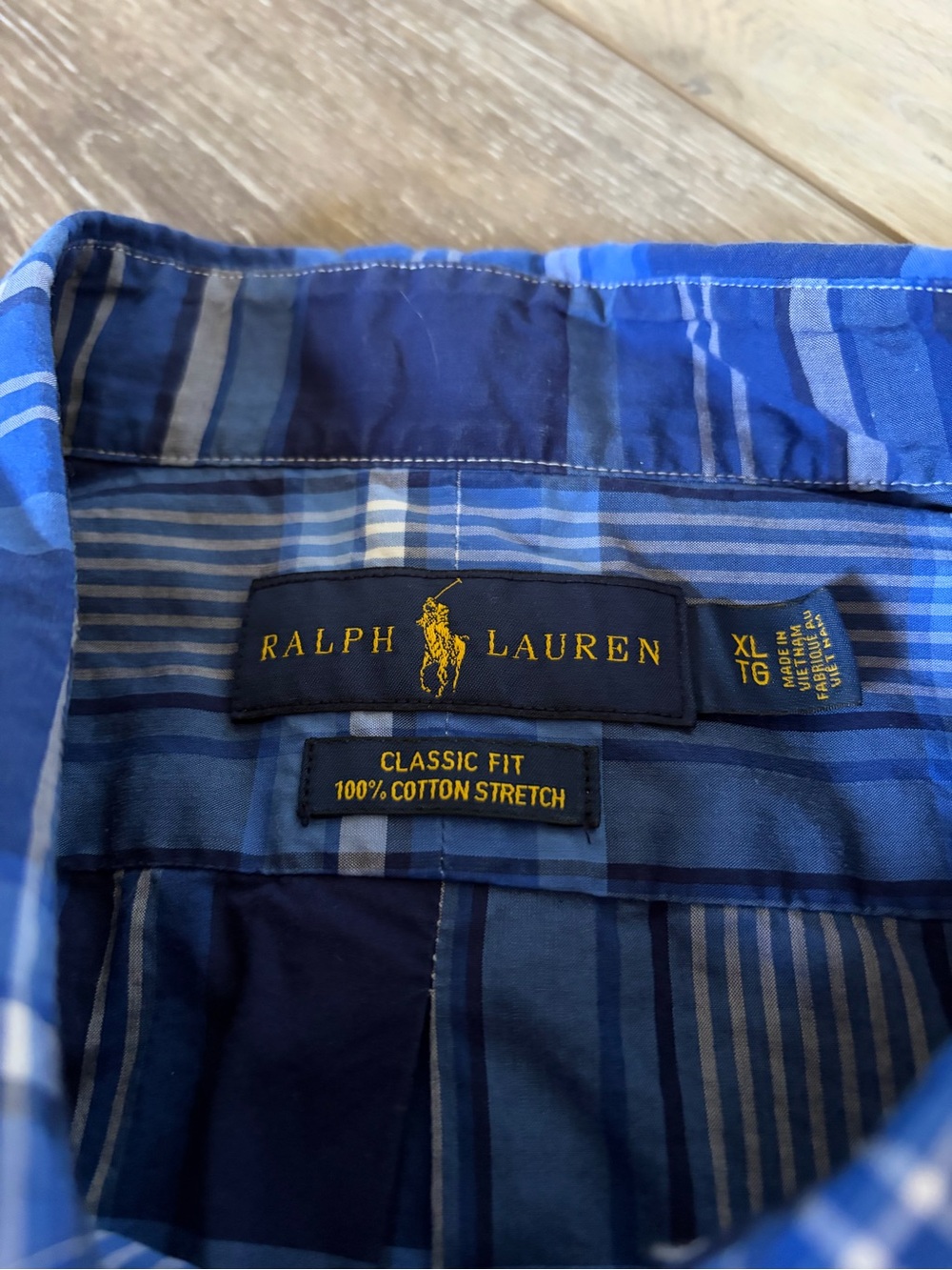 Ralph Lauren Blue Multi-Plaid Button-Down Shirt - Picture 3 of 6